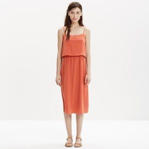 Madewell Burnt Orange Midi Dress - US2